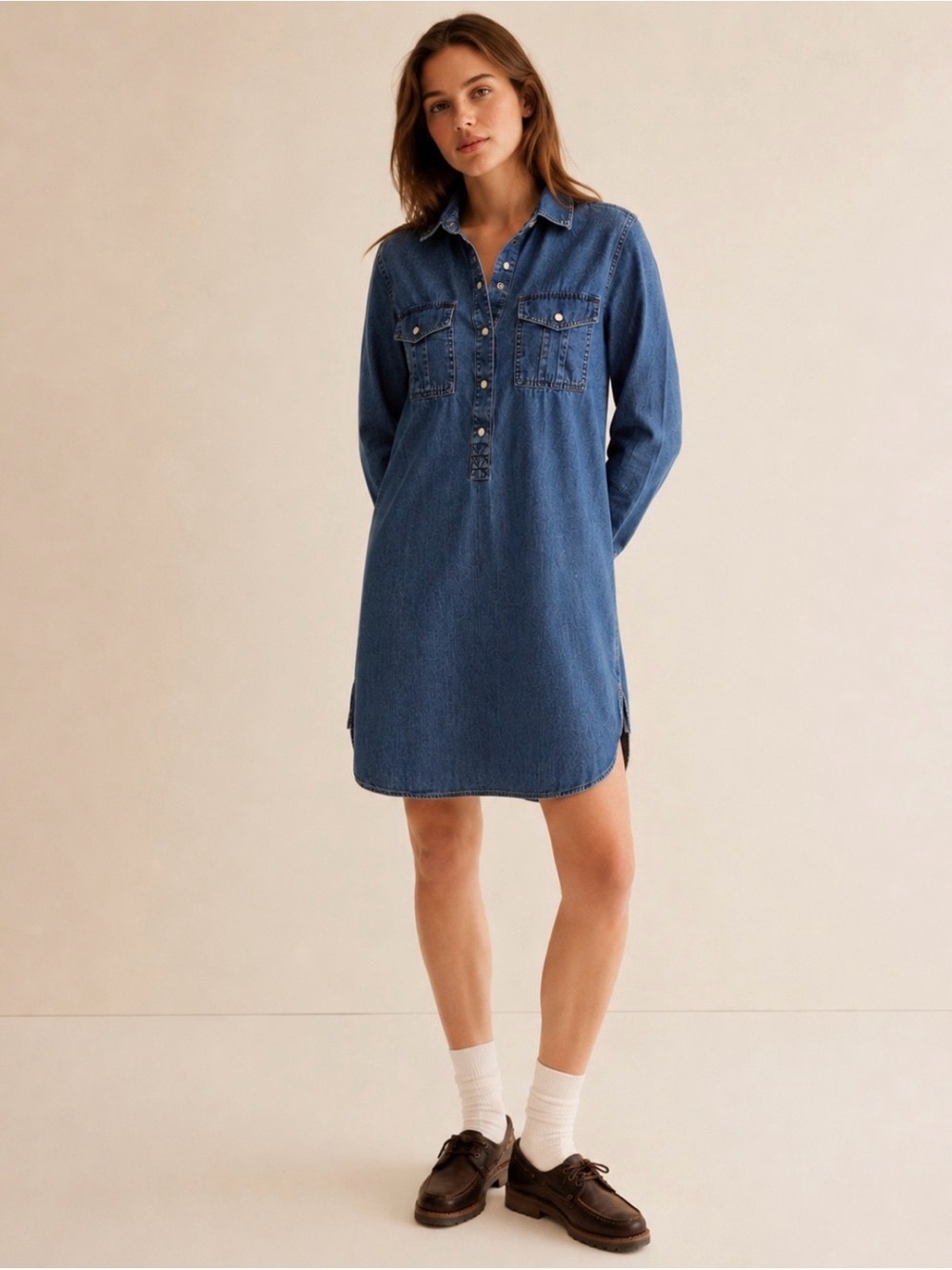 Gap Perfect Popover Denim Shirtdress | Women’s M